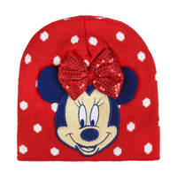 Cerda Bonnet d'hiver Minnie Mouse à pois rouges 