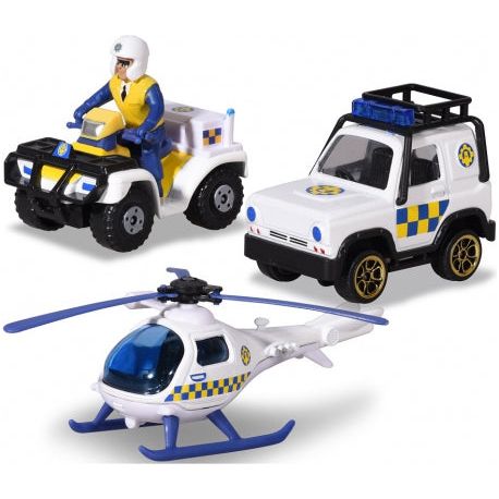 Dickie Toys - Sam le Pompier - Police - Lot de 3