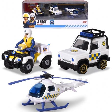 Dickie Toys Fireman Sam Police Set 3 Pack