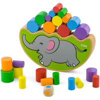 Olive Drab Viga Wooden Elephant Balancing Puzzle