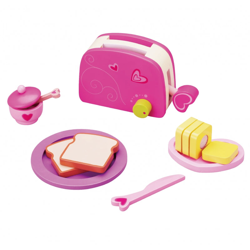 Violet Red Classic World Toaster With Breakfast Set - Pink