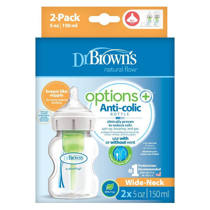 Dark Cyan Dr Brown's Wide-Neck Options+ 2 Bottle Set - 2 Sizes