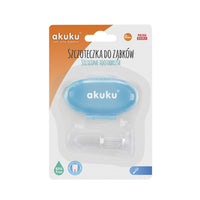 Cornflower Blue AKUKU Silicone Finger Baby Toothbrush - 3 Colours