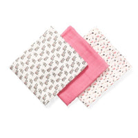 Light Pink Babyono Bamboo Muslin Diapers 3 pcs - 4 Colours