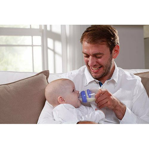 Gray Lansinoh mOmma Feeding Bottle With NaturalWave™ Teat - 2 Sizes