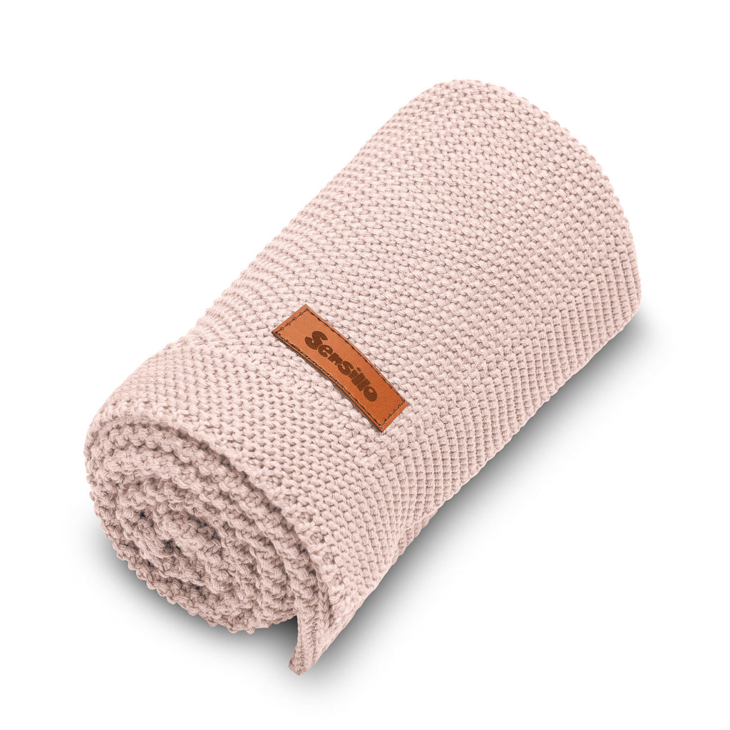 Thistle Sensillo 100% Cotton Knitted Blanket - 4 Pastel Colours