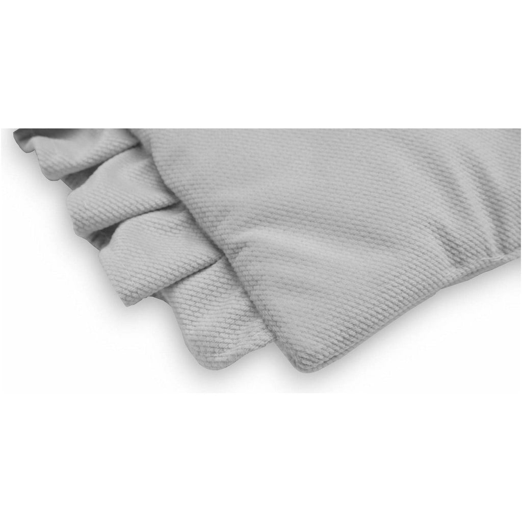 Gray Sensillo Velvet Pillow With Frill - 3 Colours