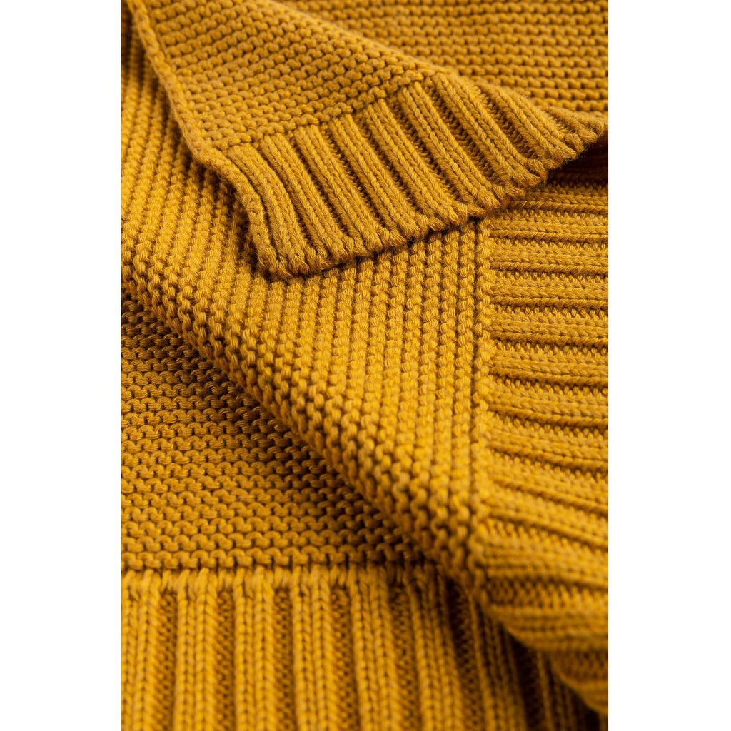 Dark Goldenrod Sensillo Knitted Bamboo Cotton Blanket - 9 Colours