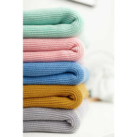 Antique White Sensillo Knitted Bamboo Cotton Blanket - 9 Colours
