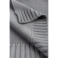 Light Slate Gray Sensillo Knitted Bamboo Cotton Blanket - 9 Colours
