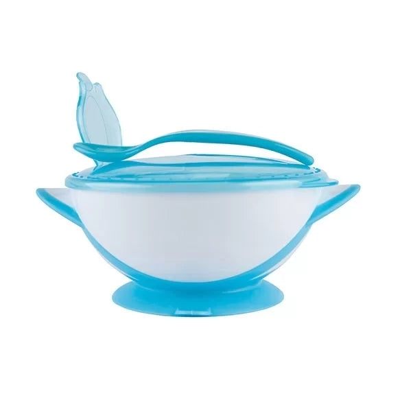 Sky Blue Babyono Bowl With A Suction And A Spoon - 4 Colours
