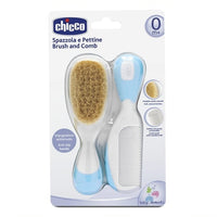 Light Gray Chicco Natural Brush + Comb Set - 3 Colours