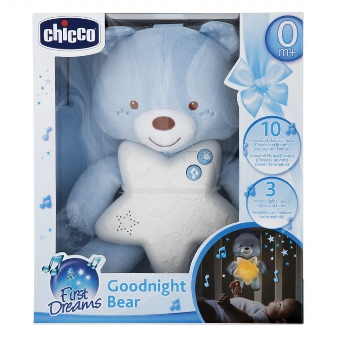 White Smoke Chicco First Dreams Goodnight Bear Night Light - 2 Colours