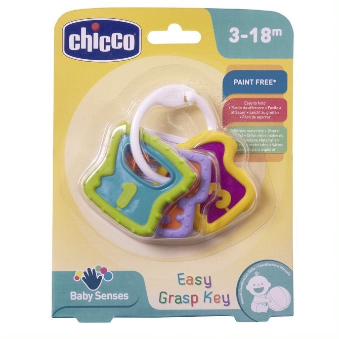 Tan Chicco Easy Grasp Keys Rattle 3-18m
