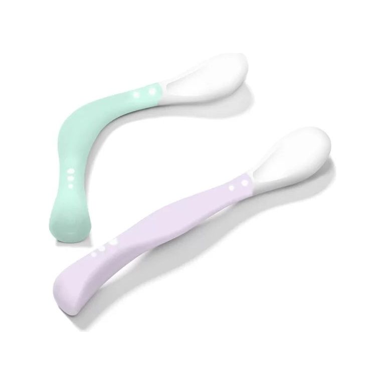 Lavender Babyono Flexible Spoons With Shape Memory Grip 2pcs - 4 Colours