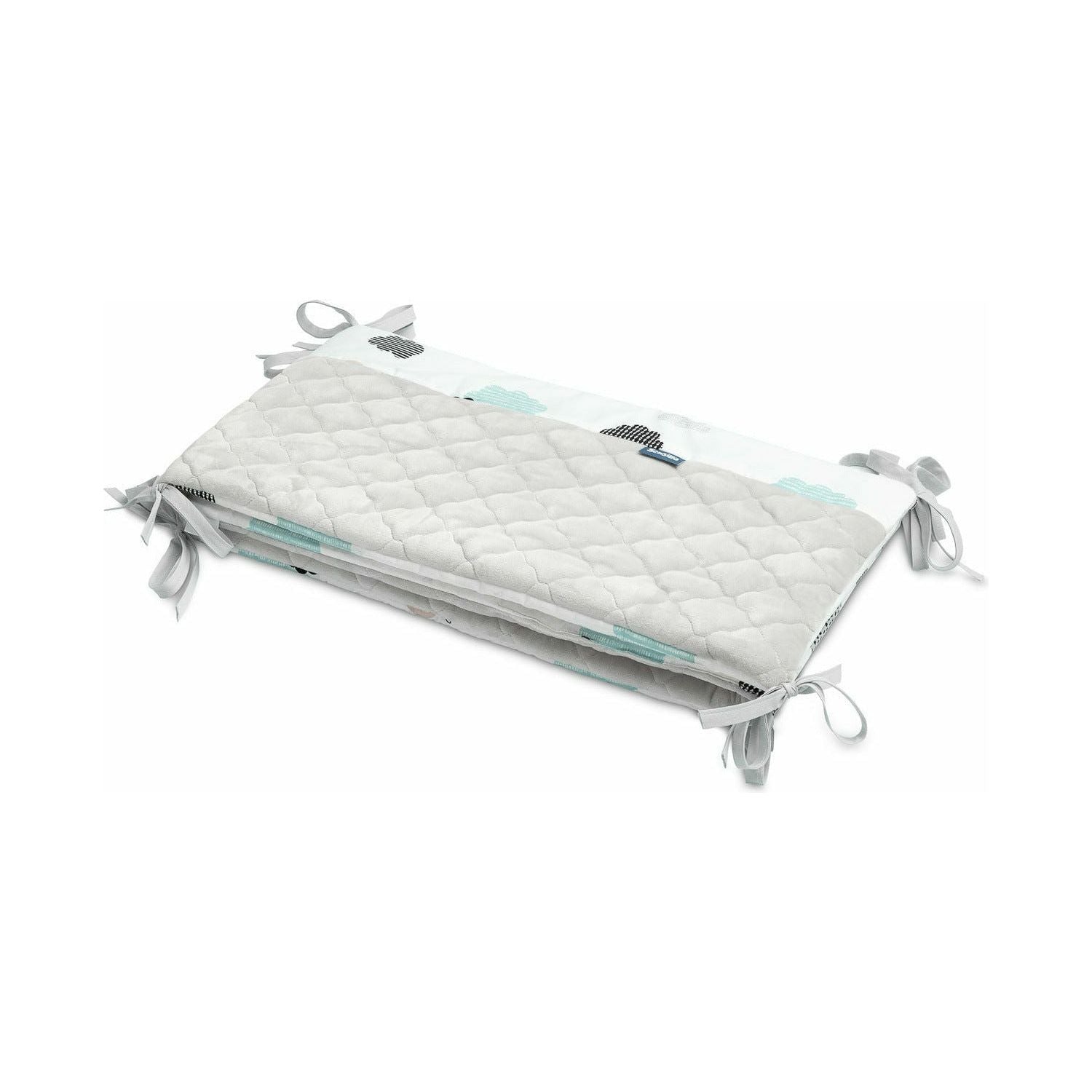 Light Gray Sensillo Velvet Cot Bumper - 6 Designs