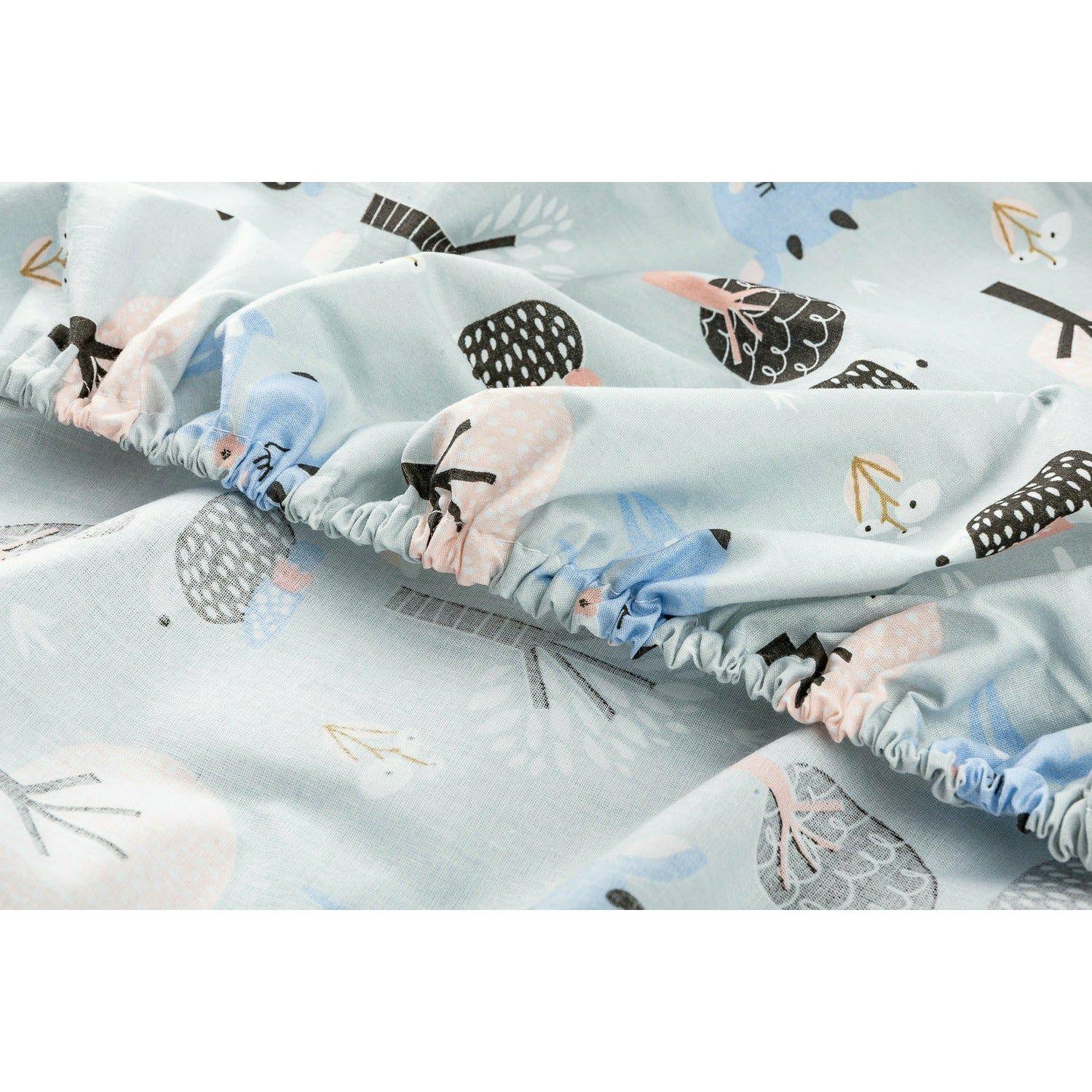 Gray Sensillo Printed Cot Sheet 120x60 cm - 7 Designs