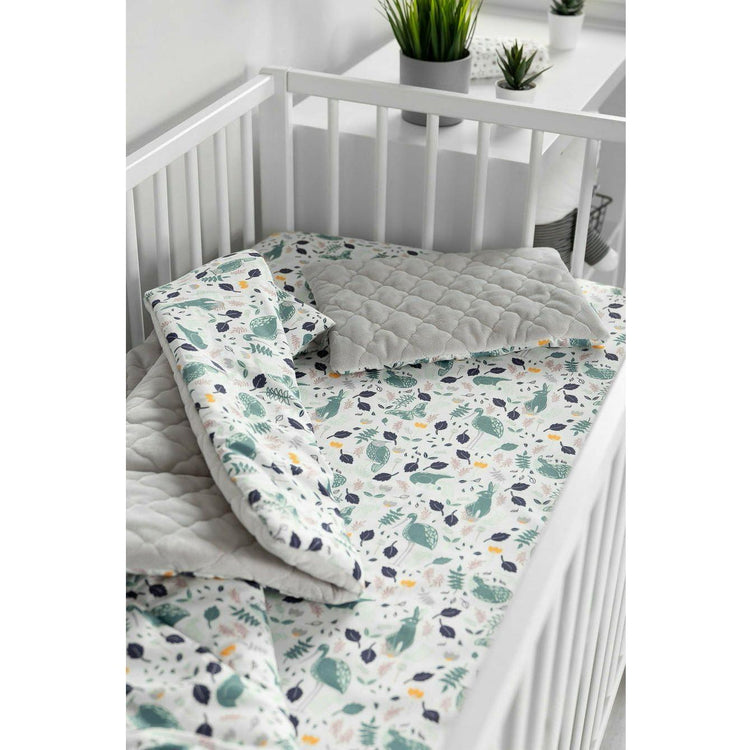 Dark Gray Sensillo Printed Cot Sheet 120x60 cm - 7 Designs