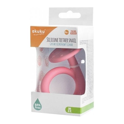 Pale Violet Red AKUKU Silicone Teether Snail - 2 Colours