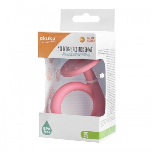 Pale Violet Red AKUKU Silicone Teether Snail - 2 Colours