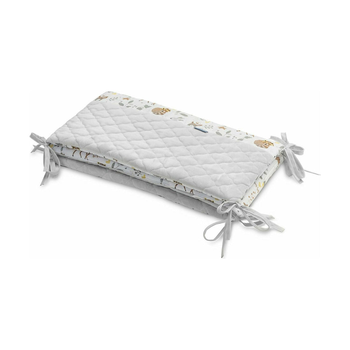 Light Gray Sensillo Velvet Cot Bumper - 6 Designs