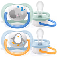 Light Gray Avent Soother Ultra Air 0-6 months 2 pcs - 8 Designs