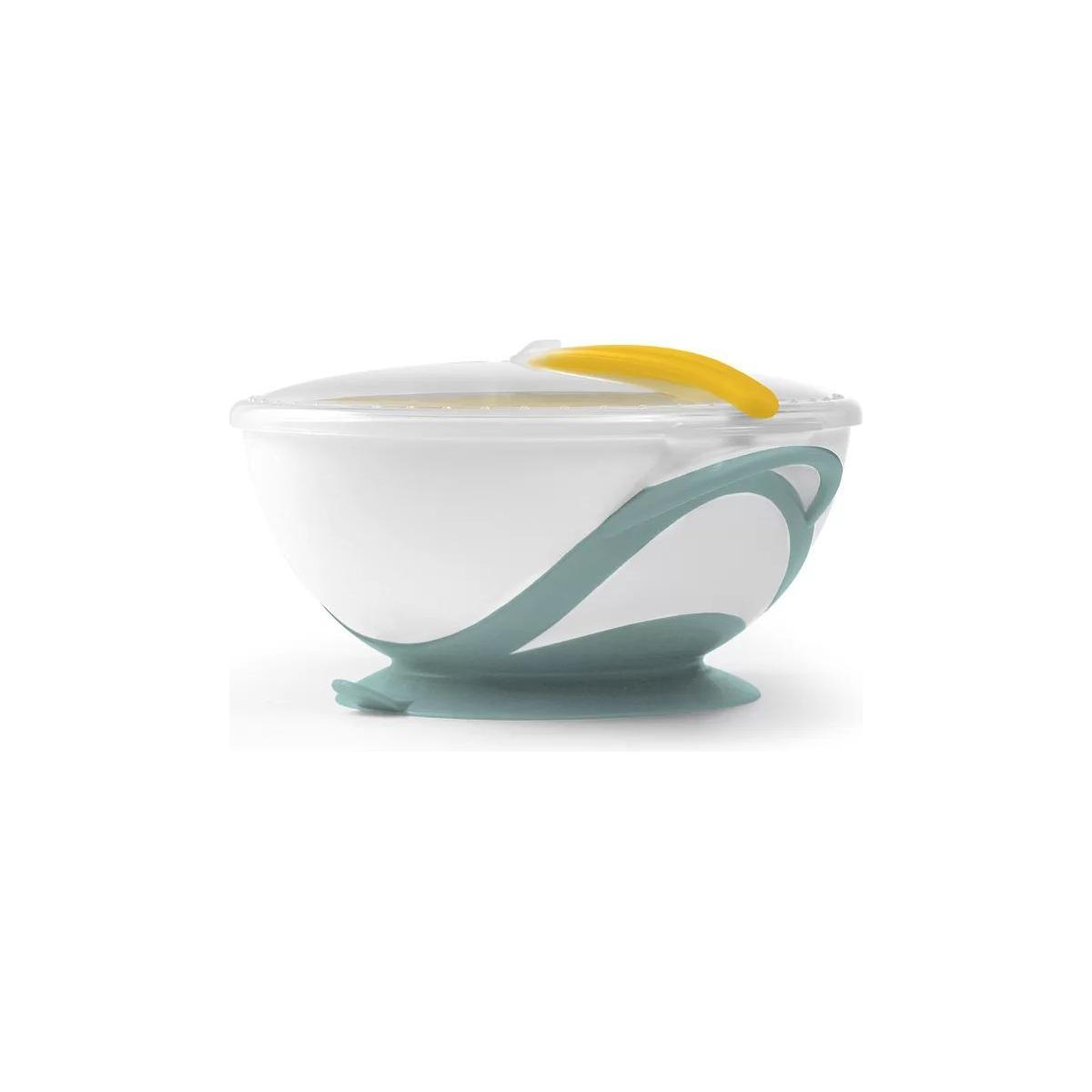 Light Gray Babyono Bowl With A Suction And A Spoon - 4 Colours