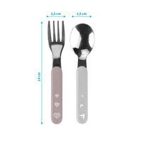 Gray Babyono Stainless first cutlery set - 2 Colours