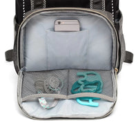 Gray Babyono Diaper / Mummy backpack OSLO STYLE  - Black