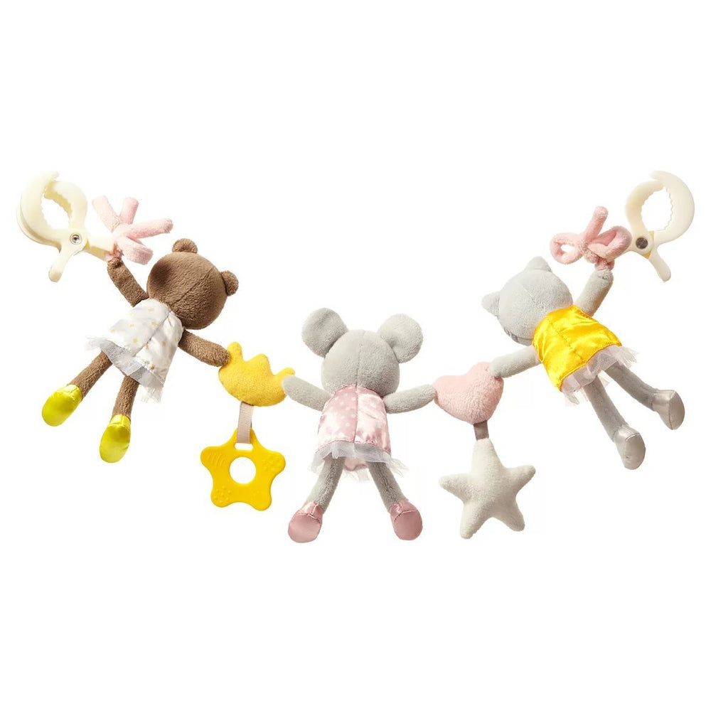 Light Gray Babyono Clip On Pram Chain Activity Toy - Balerinnas