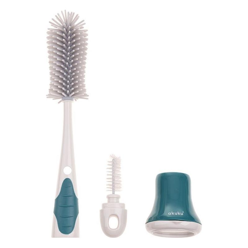 Light Gray Akuku Silicone Bottle Cleaning Brush