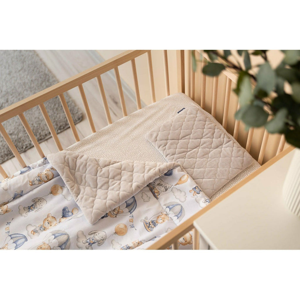 Gray Sensillo Velvet Cot Set Pillow & Duvet Set - 6 Designs