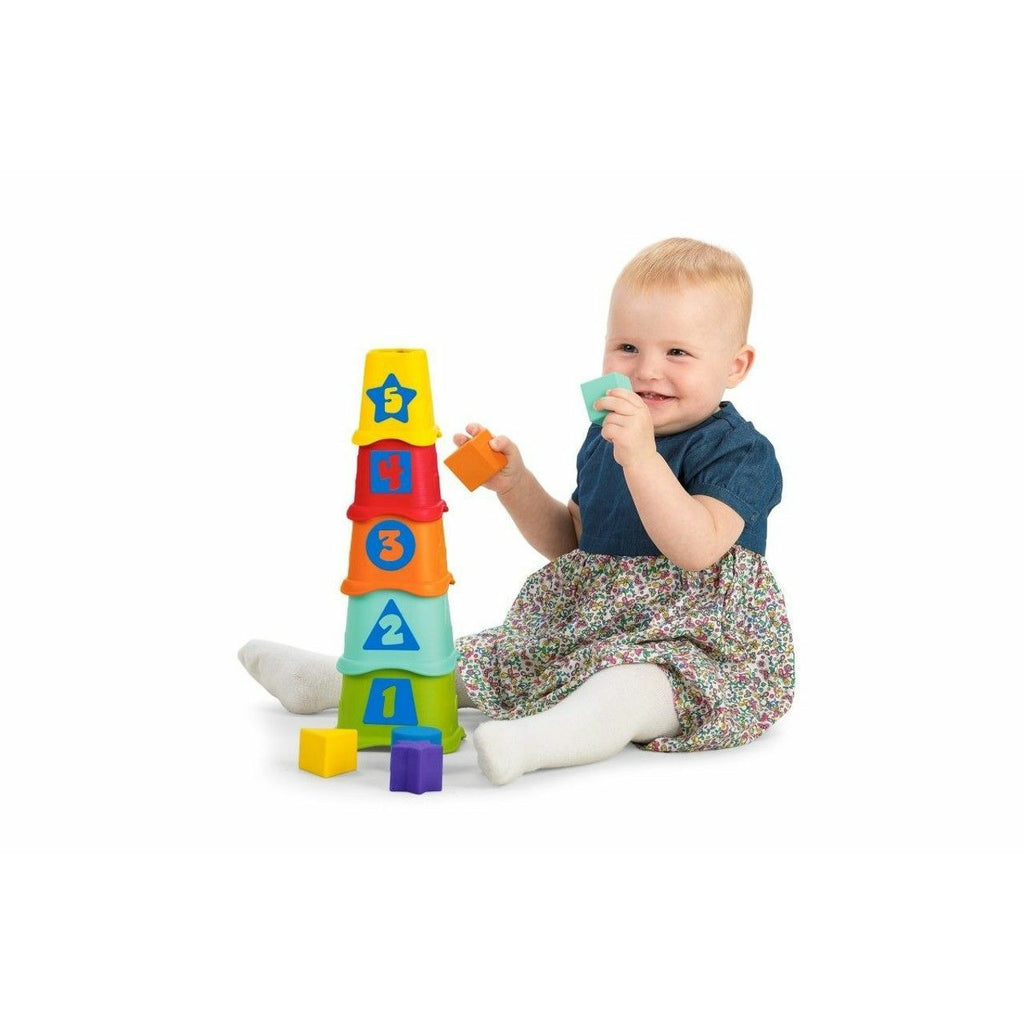 Light Gray Chicco Cups Stacking Tower