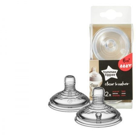 Tommee Tippee Closer to Nature Teat 2 Pack - 4 Sizes