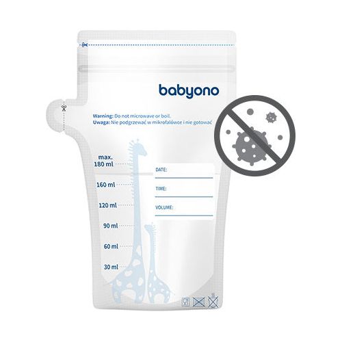 Babyono Sacs de conservation du lait maternel 180 ml 30 pièces