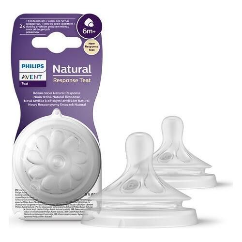 Philips Avent Natural Response Teat 2 pcs - 3.0 6m+ Flow 6