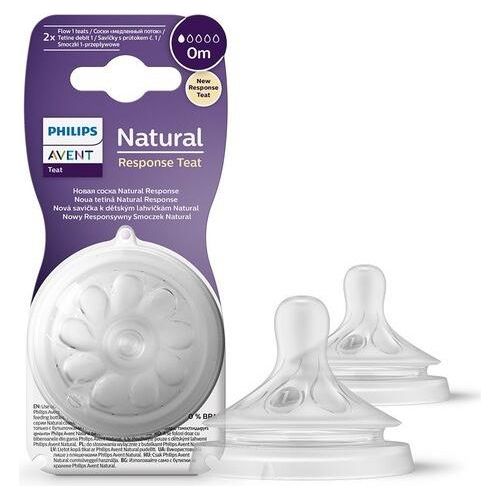 Philips Avent Natural Response Teat 2 pcs - 3.0 0m+ Flow 1