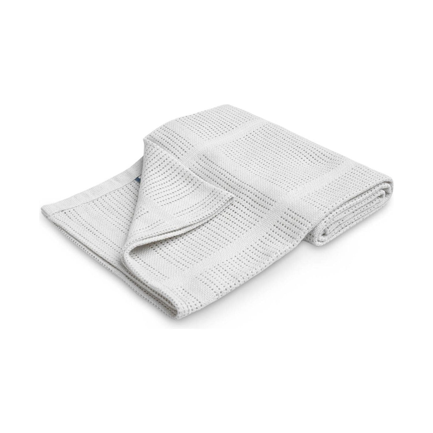 Sensillo 100% Cotton Openwork Detail Blanket 95 x 95 cm - Grey