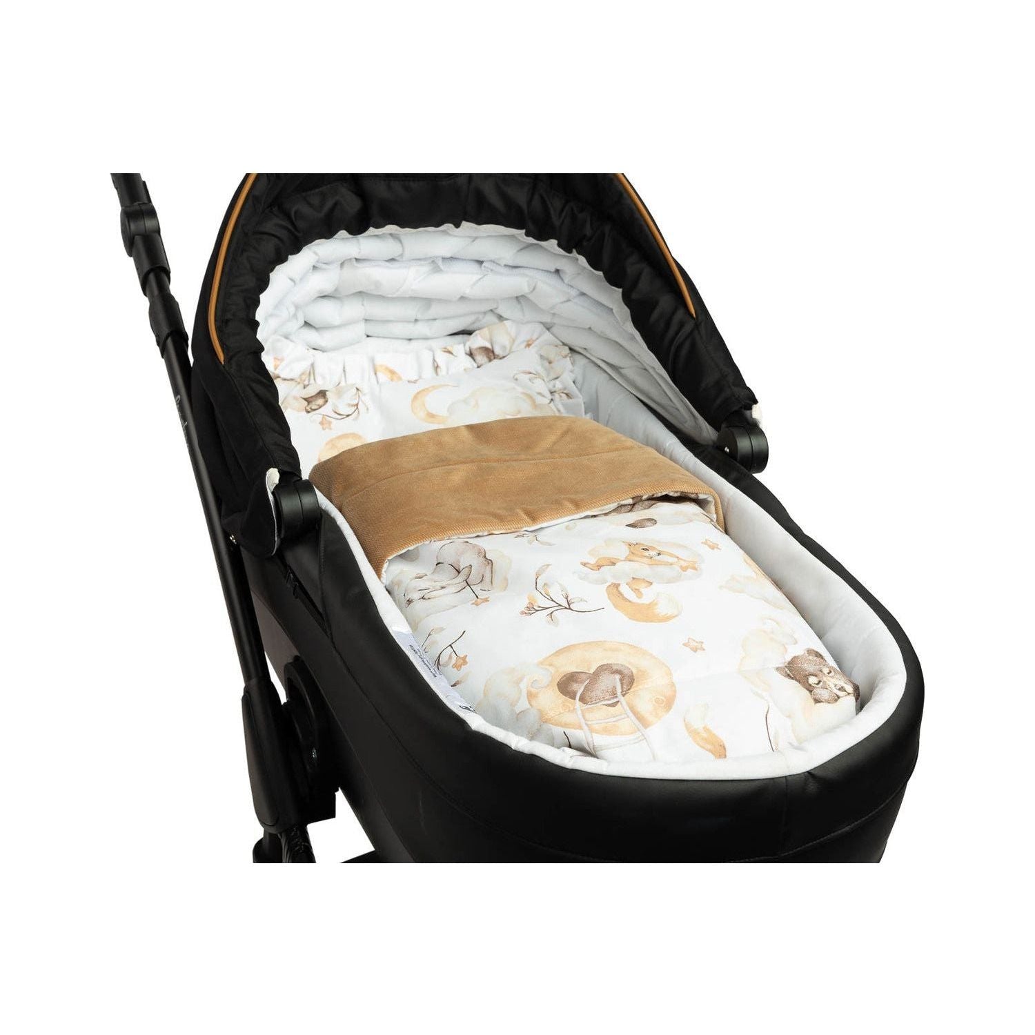 Sensillo Velvet Pram Set With Frill - Dream