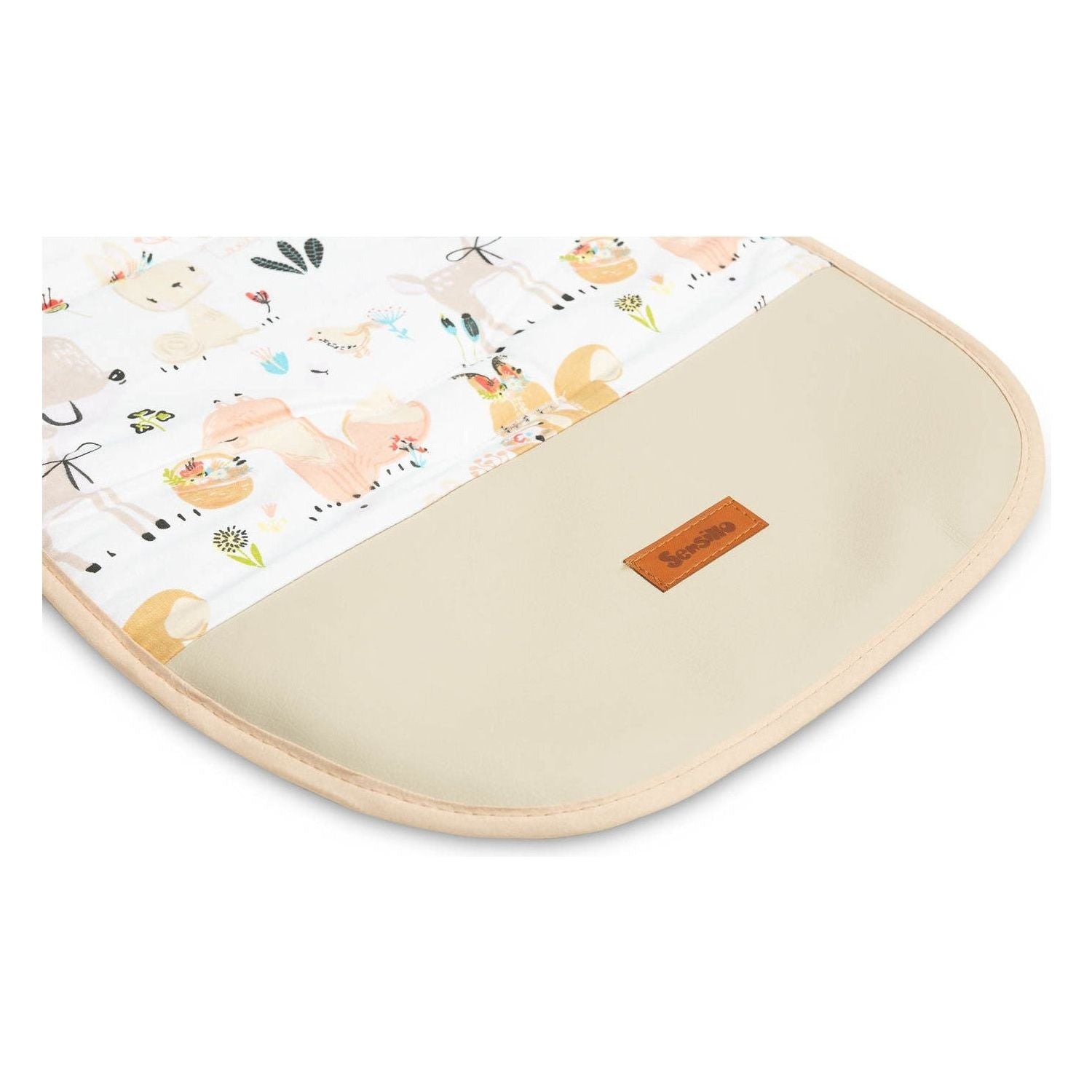 Sensillo Frilly Velvet Stroller Liner - Peach Picnic