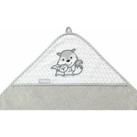 Light Gray Babyono Bamboo Hooded Bath Towel  Available in 2 Sizes - Grey Foxes