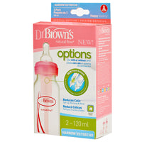 Light Gray Dr Brown's Anti-colic Options+ Narrow Bottle 120 ml 2 Pack - 2 Colours