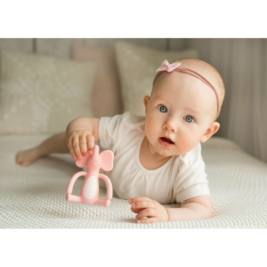 Rosy Brown GiliGums Silly Elephant Teether - 2 Colours