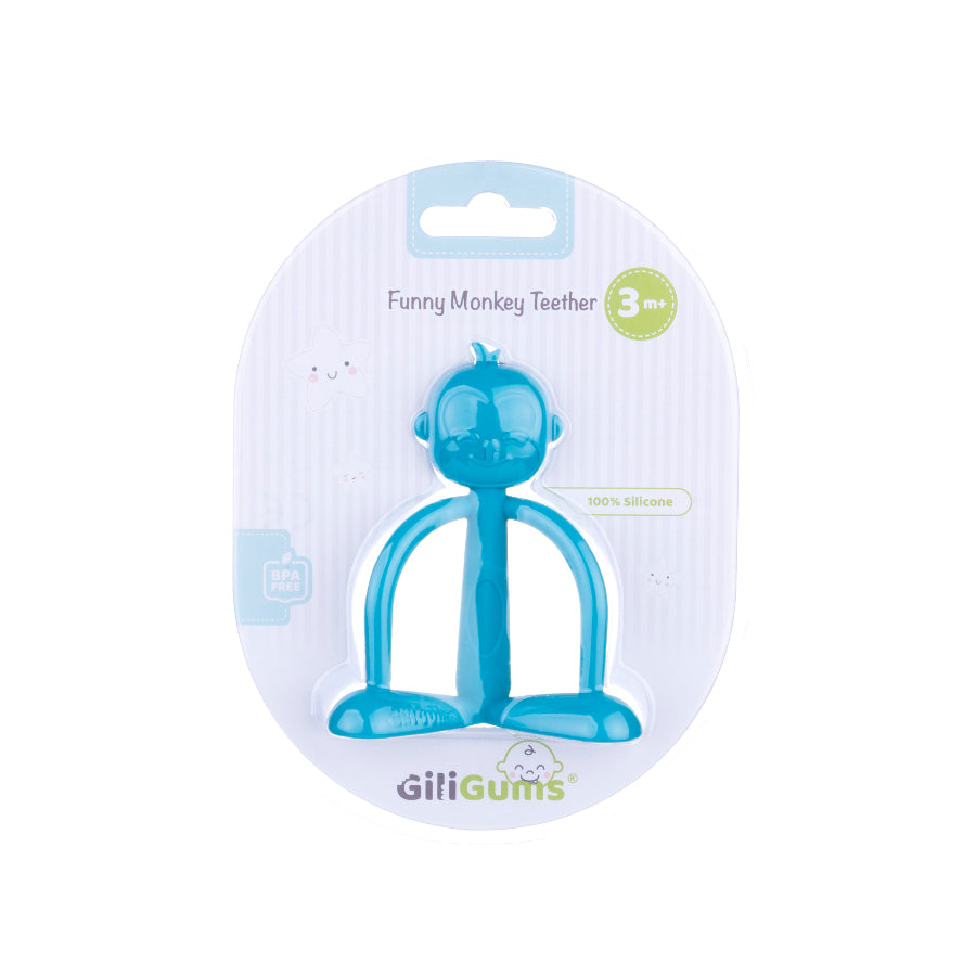 Lavender GiliGums Funny Monkey Teether - 2 Colours