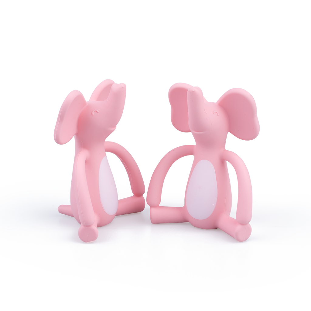 Light Pink GiliGums Silly Elephant Teether - 2 Colours