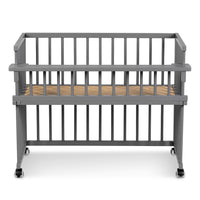 Dim Gray Wooden Co-Sleeping Crib - 3 Colours