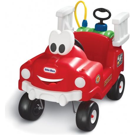 Light Gray Little Tikes Fire Engine Ride on Car