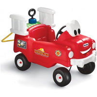 Light Gray Little Tikes Fire Engine Ride on Car