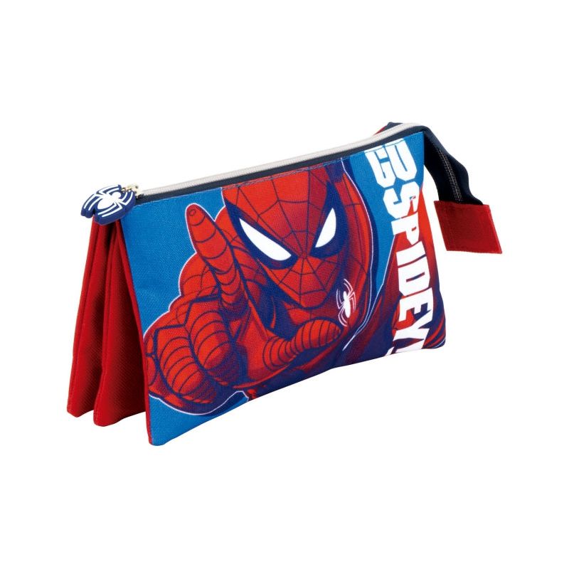 License Three-Compartment Pencil Case - Spiderman