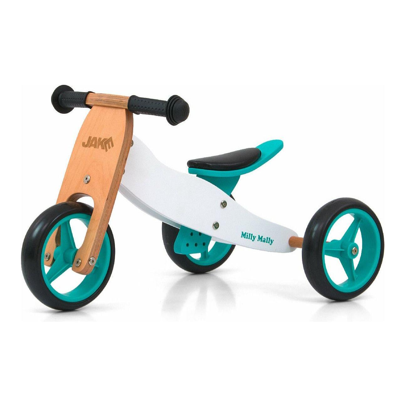 Light Gray Milly Mally Jake 2in1 Wooden Balance Bike - 5 Colours